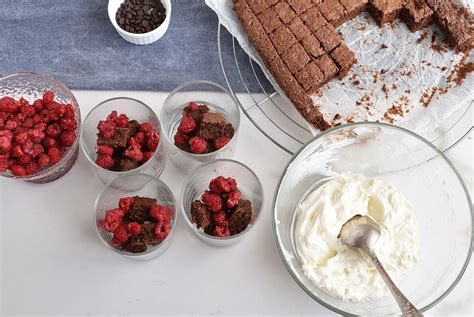 Raspberry Brownie Cheesecake Trifles Recipe Cookme Recipes