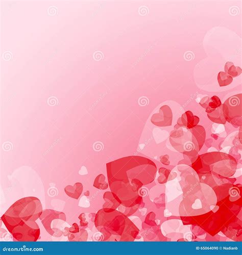 Background With Red And White Hearts Stock Illustration Illustration