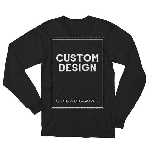 Personalized Unisex Long Sleeve T Shirt Made In Usa Custom Design
