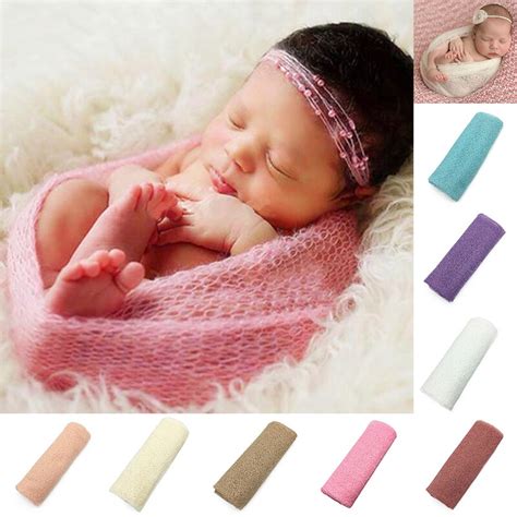 50160cm Baby Wrap Newborn Photography Props Receiving Blankets Baby