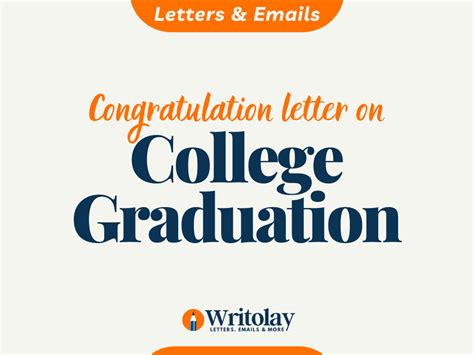 College Graduation Congratulation Letter Template Writolaycom