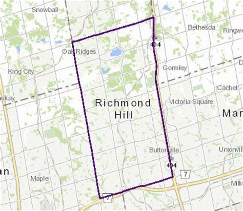 For regional planning purposes, the electrical boundaries of gta north roughly align with the regional municipality of york, or simply york region. Map Gallery - City of Richmond Hill