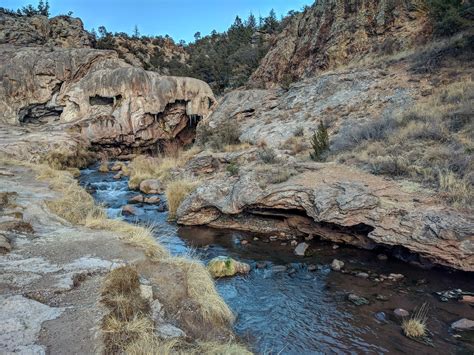 Jemez Falls Campgrounds A New Mexico National Forest Located Near Los