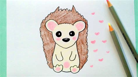 Drawing Cute Hedgehog Easy Youtube