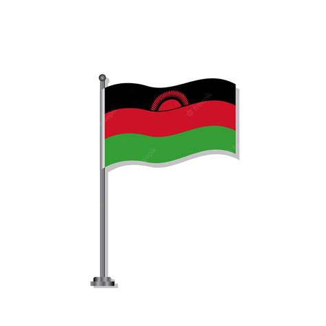 Ilustração Do Modelo De Bandeira Do Malawi Vetor Premium