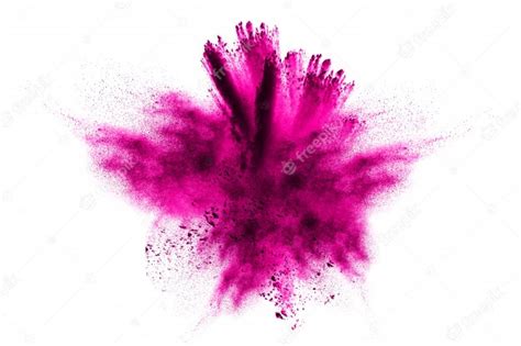 Premium Photo Pink Color Powder Explosion On White Background
