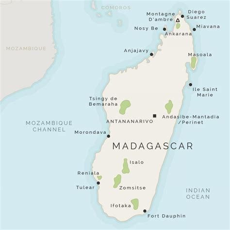 Madagascar Island Map Map Of Madagascar And Surrounding Islands