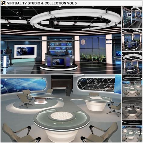 Virtual Tv Studio Sets Collection Vol 5 2 Pcs Design Tv Set