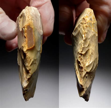 Exquisite Neanderthal Mousterian Flint Biface Hand Axe From Normandy
