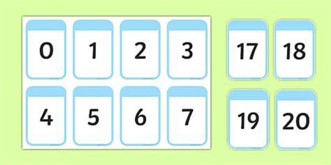 Number Cards 0 20 Maths Resources Teacher Made Twinkl