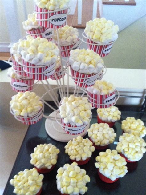 Popcorn Cupcakes We Made For My Nephews 6th Birthday Party Popcorn