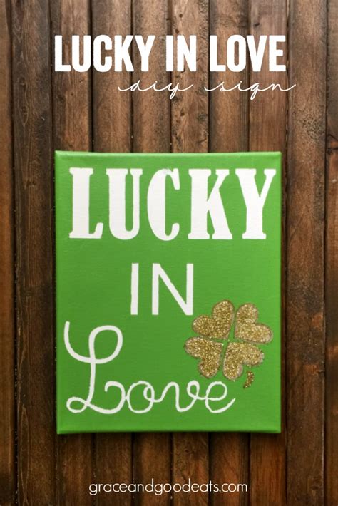 Diy Lucky In Love Sign A Night Owl Blog