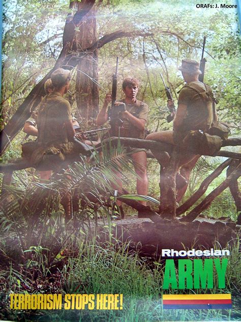 Terrorism Stops Here Recruiting Poster For The Rhodesian Army