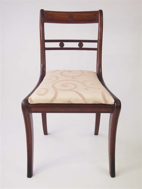 Dining table & chair sets. Set of Six Antique Regency Mahogany Dining Chairs For Sale