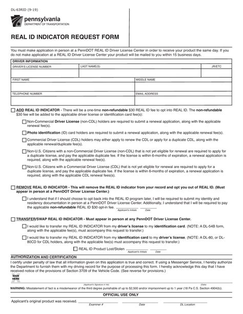 Application Form For Real Id 022022