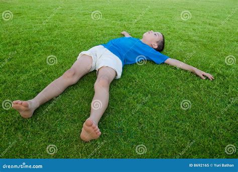 Boy On Grass Royalty Free Stock Photo Image 8692165