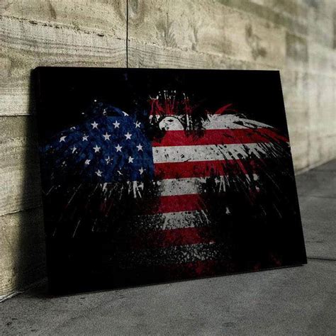 Rustic American Flag Canvas Set Canvas Freaks