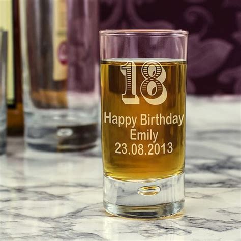 18th birthday gifts for boys age 18. Personalised 18th Birthday Shot Glass | Find Me A Gift