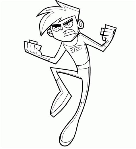 Danny Phantom Action Coloring Page Danny Phantom Coloring Pages Color