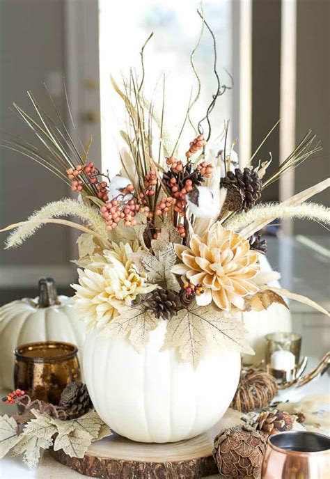 30 Charming White Pumpkin Fall Decorations for A Festive ...