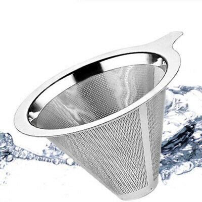 This funnel is perfect for restaurants, cafes, and caterers alike. Stainless Steel Mesh Pour Over Cone Coffee Dripper Filter Tea Strainer Funnel | eBay