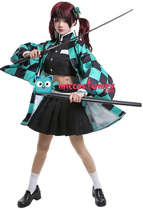 Kimetsu No Yaiba Hashibira Tanjiro Kamado Cosplay Costume Demon Slayer Girl Style Uniform With