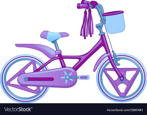 Cute Kids Bicycle Isolated On Royalty Free Vector Image