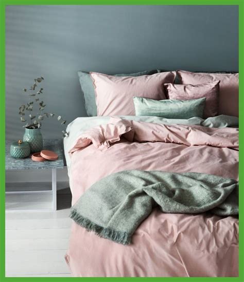 Dark Green And Blush Pink Bedroom