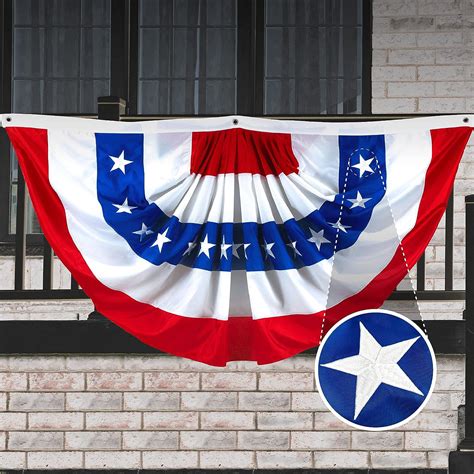 American Pleated Fan Flag 3x6 Feet American Bunting Decoration Flags
