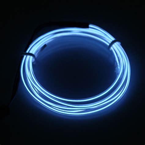 2m Led Flexible Neon Light Glow El Strip Tube Cool Wire Rope Home Car