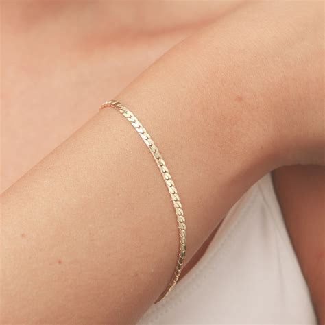 Dainty Gold Bracelet Delicate Gold Chain Bracelet Layered Etsy