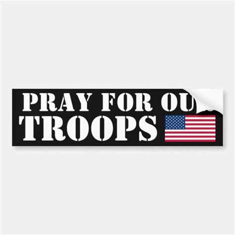 Pray For Our Troops Bumper Sticker