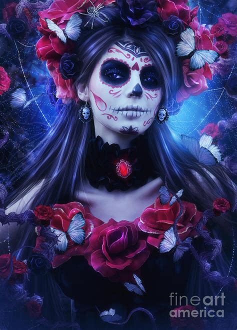 Day Of The Dead 3 Digital Art By Jessica Allain