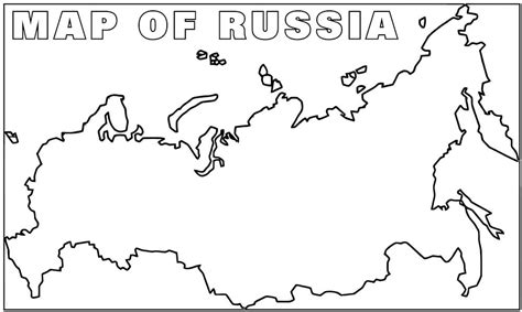 Mapa Y Bandera De Rusia Para Dibujar Pintar Colorear Imprimir Recortar