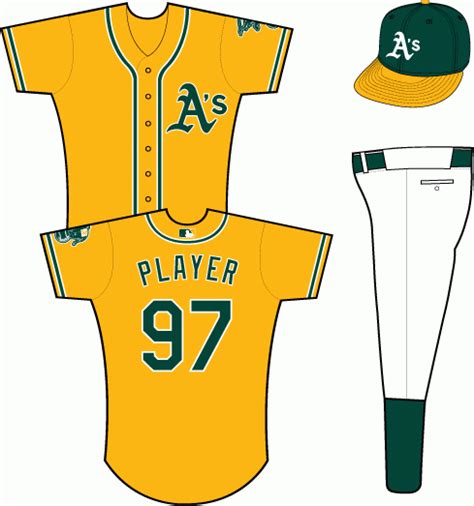 Oakland Athletics Uniform Alternate Uniform American League Al