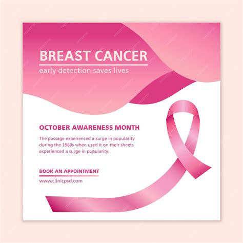 Premium Vector Breast Cancer Flyer Template
