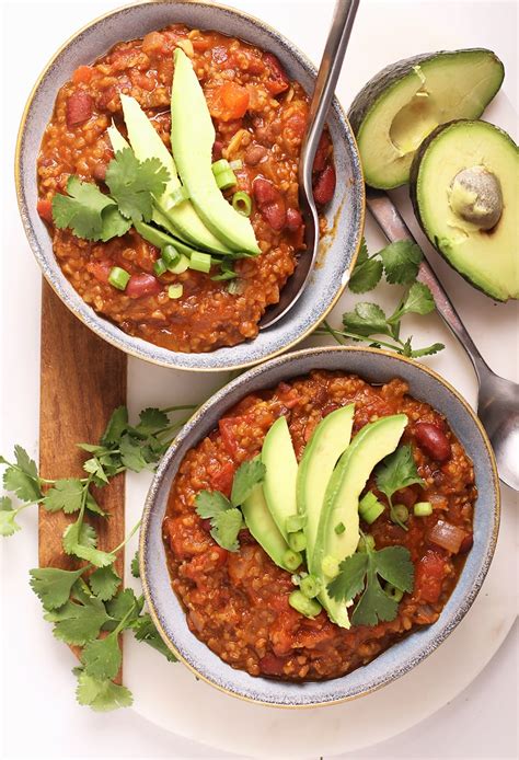This Classic Vegan Chili Is Made With Bulgur Wheat And Kidney Beans For