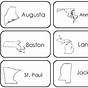 States And Capitals Printable Flashcards