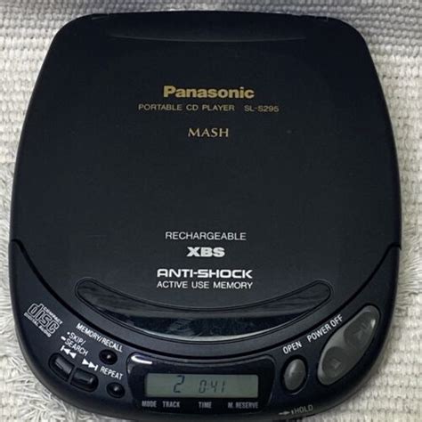 Vintage Tested Panasonic Portable Cd Player Mash Sl S295 Xbs Anti Shock