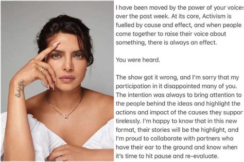 Priyanka Chopra Breaks Silence On The Activist Controversy Apologises For Disappointing Fans