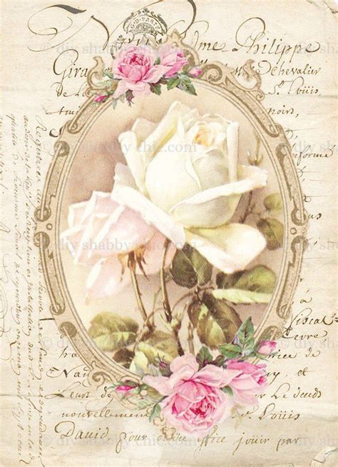 Furniture Decals Shabby Chic French Image Transfer Vintage Antique Oval