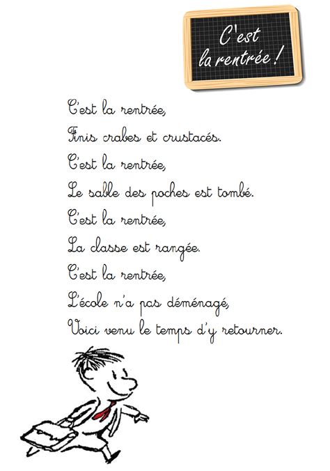 Poeme Cest La Rentree