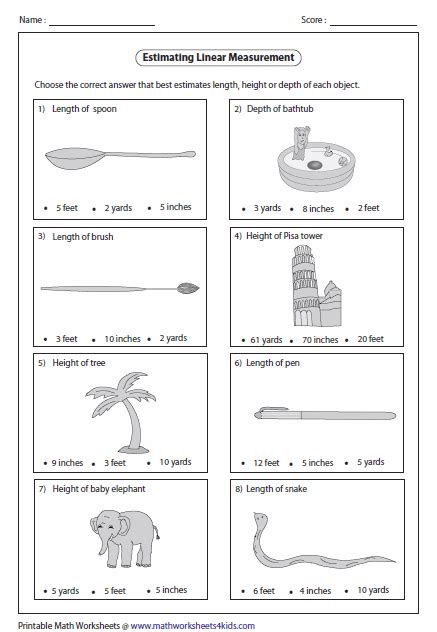 Grade 4 Measurement Worksheets Units Of Length K5 Learning Grade 4