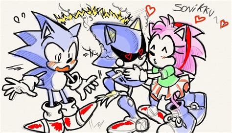 Sonicgasp X3 And Metal Sonamy Sonic And Amy Sonic And Shadow Sonic
