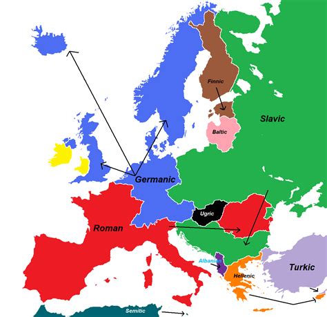 Simplified Map Of European Language Families Maps Geografía Mapas