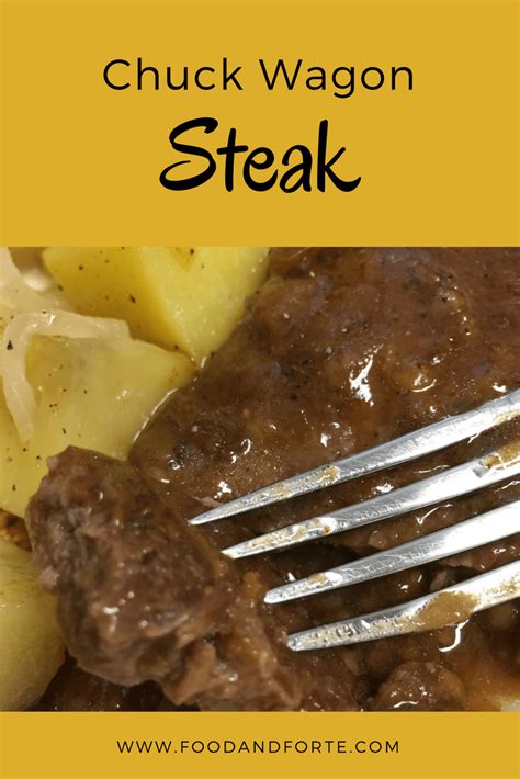 I followed standard procedure of braising, then putting in a pot with some potatoes, carrots and onions, and baked it about 3 hrs at 350°. Chuck Wagon Steak | Recipe | Picky eater recipes, Food, Pioneer foods