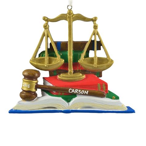 Lawyer Scales Of Justice And Gavel Personalized Ornament Personalized