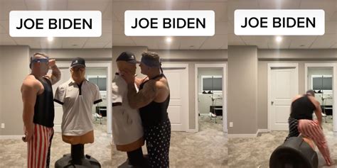 Man Goes Viral For Cringe Tiktok Video Attacking Joe Biden Dummy