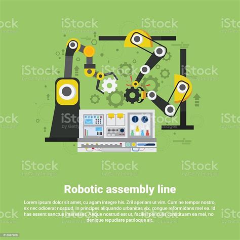 Robotic Assembly Line Industrial Automation Industry Production Web