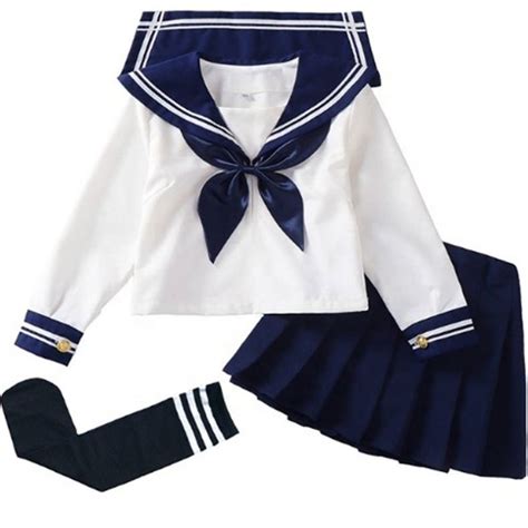 Japanese Orthodox Soft Girls Jk Uniform Skirt Sailor Dress Long Sleeve